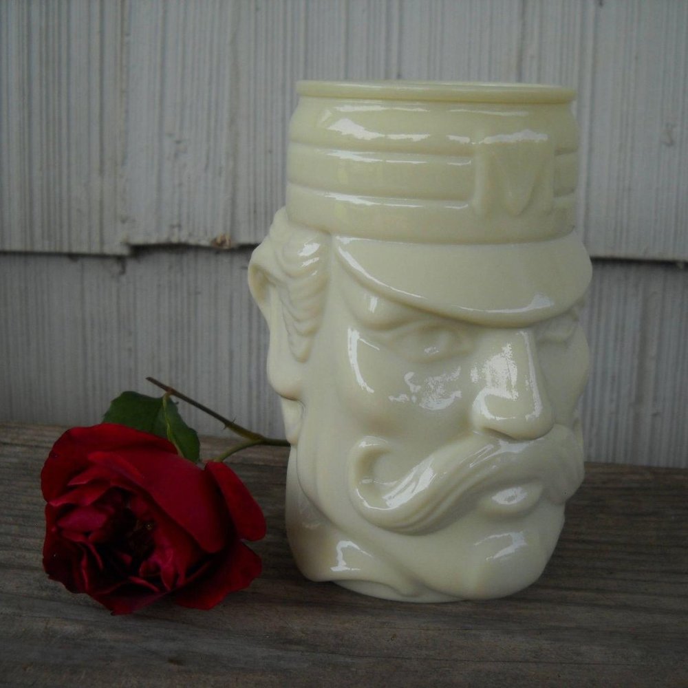 Avon Beer Stein Casey at Bat Milkglass/Custard Gla